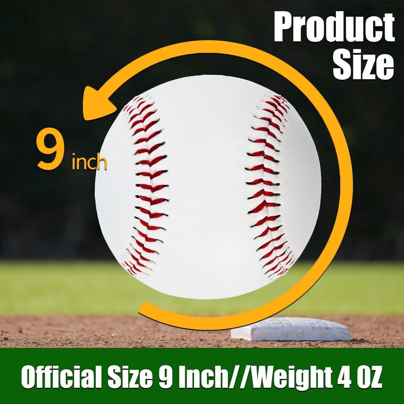 Forcebucket Official Size Practice Training Baseballs 12 Balls Pack Blank Baseball Sports Youth/Adult for League Play, Pitching, Batting, Fielding, Autograph, Gifts(One Dozen) - Image 2